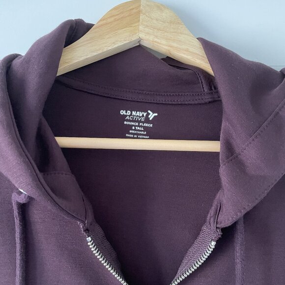 Old Navy Oversized Bounce Fleece Zip Tunic Hoodie Sweatshirt - Small Tall - Picture 3 of 6